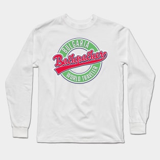 Bulgaria backpacker world traveler Long Sleeve T-Shirt